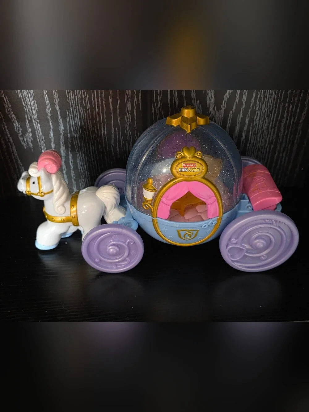 Fisher Price Little People Pink & Purple Princess Carriage Playset